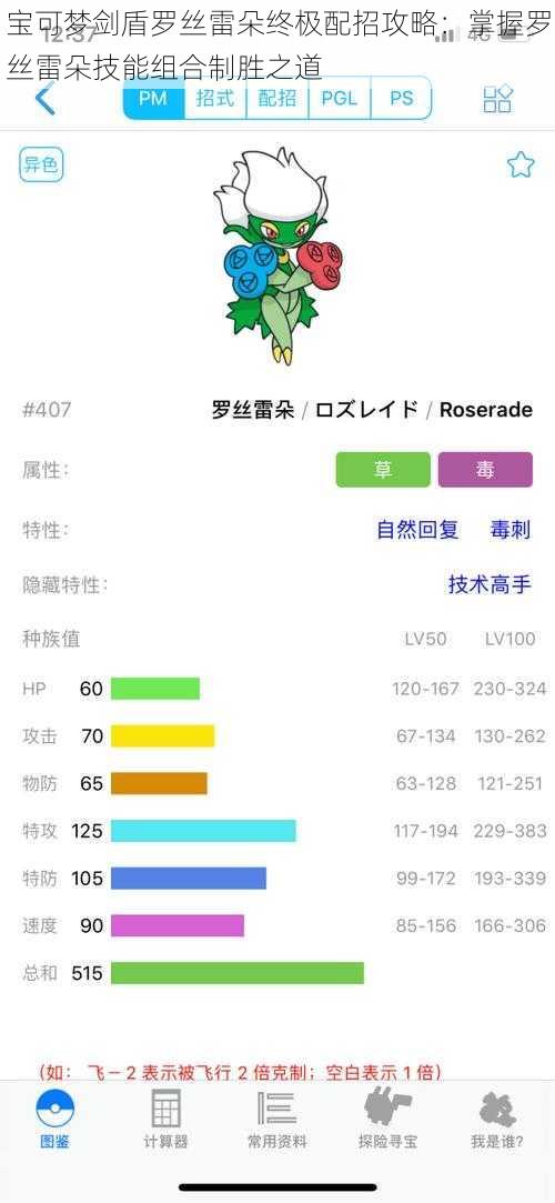 宝可梦剑盾罗丝雷朵终极配招攻略：掌握罗丝雷朵技能组合制胜之道